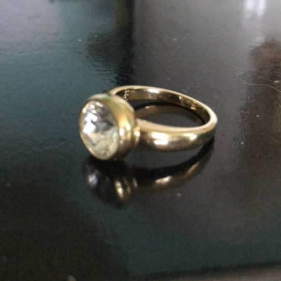 Touchstone Swarovski Crystal Gold Ring - Picture 4 of 5